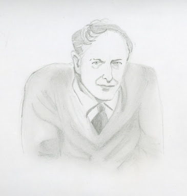 Graphite sketch of a contemplative man