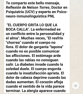 El cuerpo grita lo que la boca calla