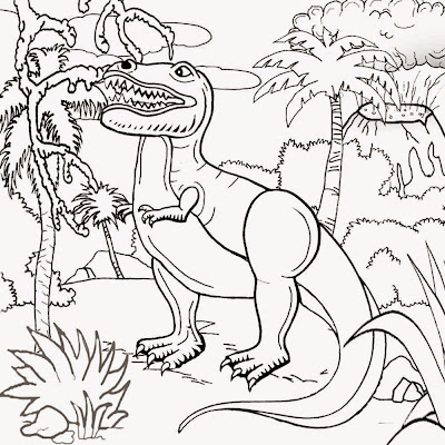 Easy volcano clipart King dinosaur tyrannosaurus rex coloring book activities for kindergarten kids