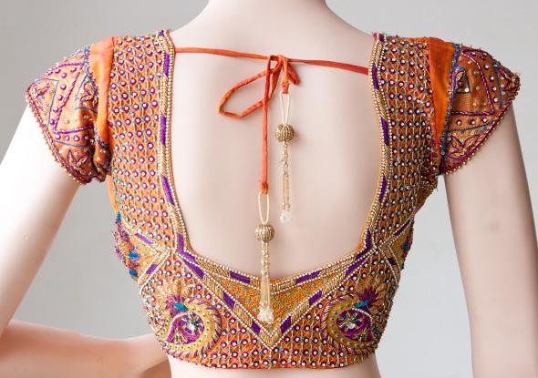 Embellished saree blouse designs 