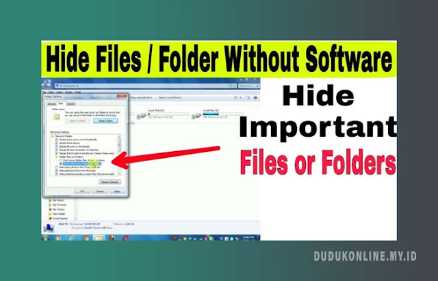 How to Hide archives on a Computer Without Software