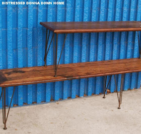 stadium benches, mid-century modern furniture, oak bench with wrought iron legs