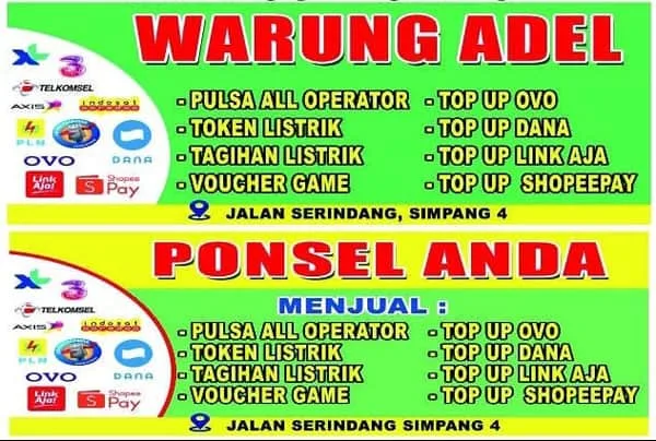 Desain Spanduk Jualan Pulsa Keren