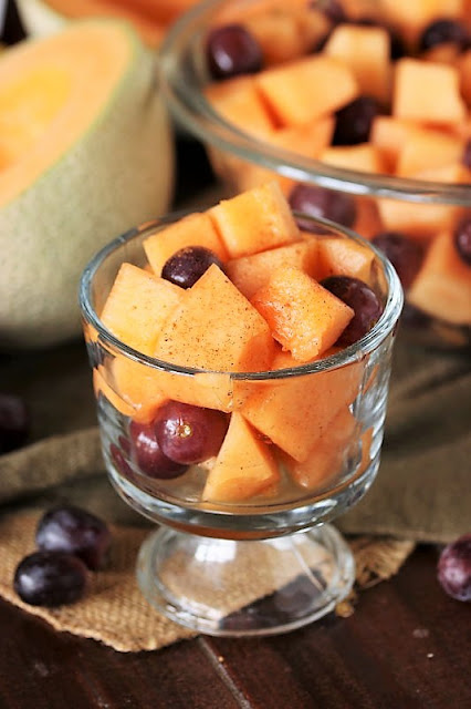 Cantaloupe Salad Glazed with Maple & Cinnamon Image