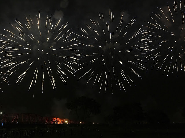 xiluo bridge, mazu pilgrimage, yunlin, taiwan, fireworks