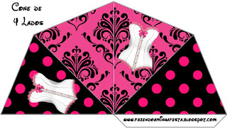 Pink Lingerie Free Printable Cones.  