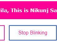 Blink HTML Div Tag Using JQuery