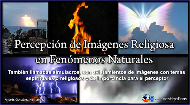 Las percepciones de imágenes religiosas en los fenómenos naturales, también llamadas simulacros, son avistamientos de imágenes con temas espirituales
