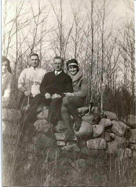 Ervin Putnam and Mary Connelly with friends, around 1925