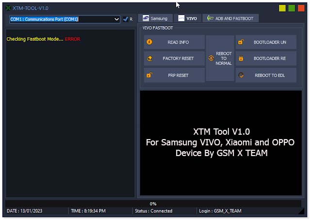 شرح وتحميل برنامج XTM Tool V1.0 For Samsung VIVO, Xiaomi and OPPO Device By GSM X TEAM