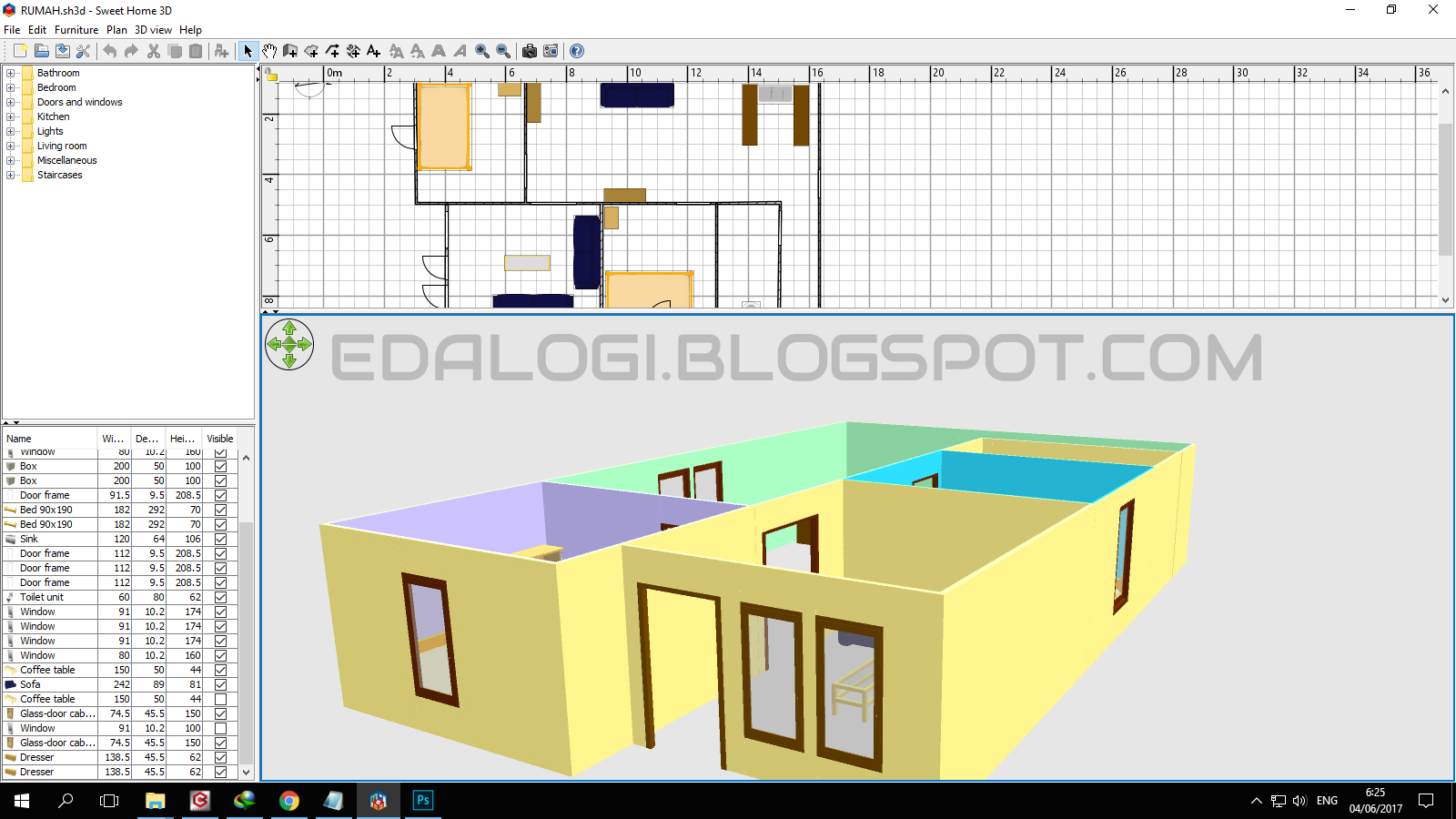  Aplikasi  Desain  Rumah  Freeware Sweet Home 3D  EDALOGI 