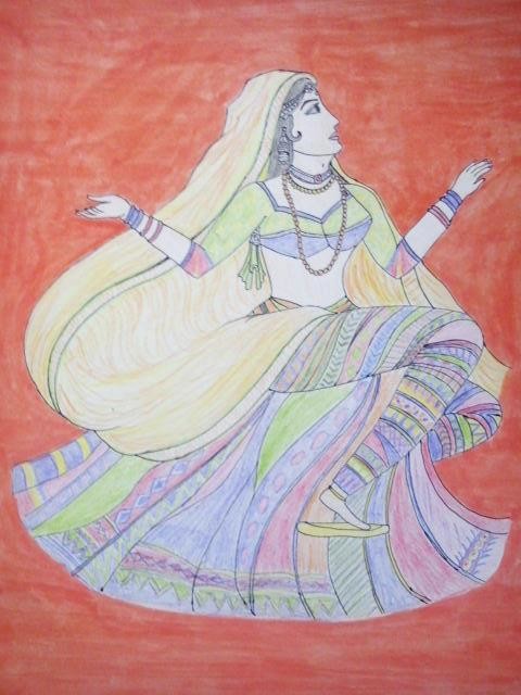 Dancing Woman Drawing & Painting by Shivani