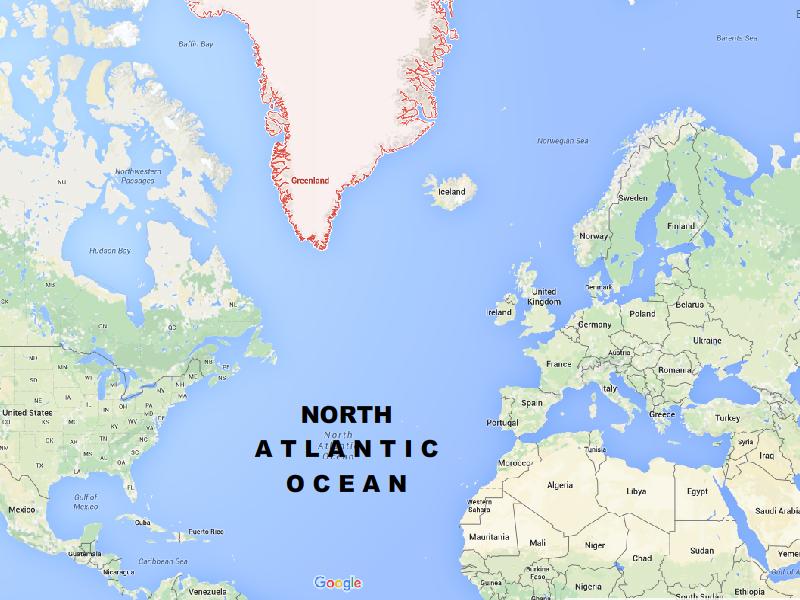 Map Of Atlantic Ocean