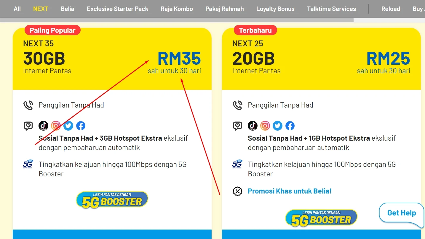Digi Unlimited Internet RM35 January 2024