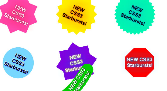 CSS3 Starbursts