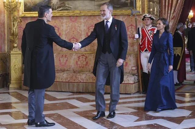 King Felipe and Queen Letizia of Spain held the traditional New Year's reception for the diplomatic corps