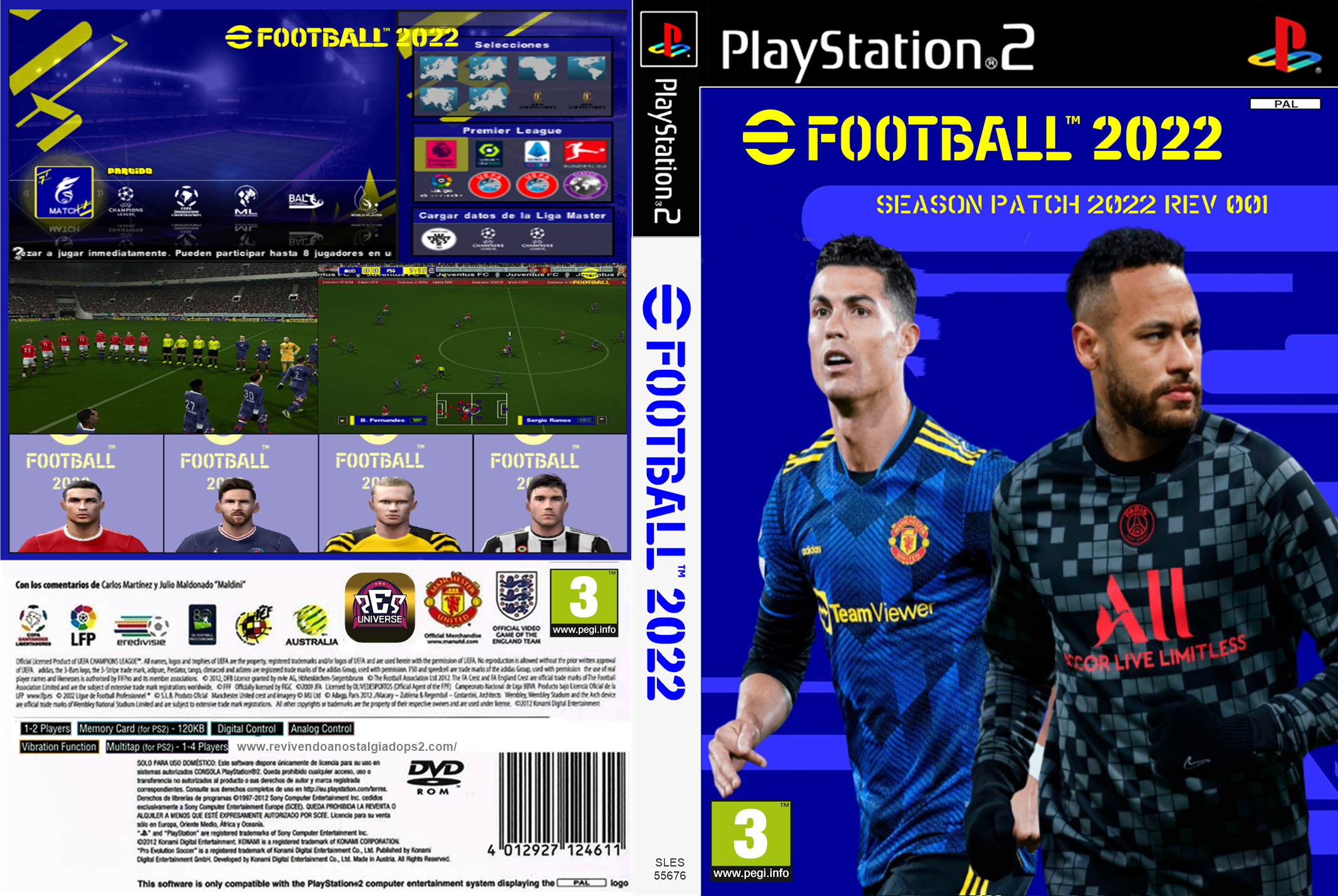 PES 2022 PS2 (EFOOTBALL PES PS2 DOWNLOAD GRÁTIS) 