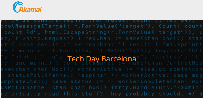 No te pierdas el Tech Day de Barcelona con Akamai Technologies 