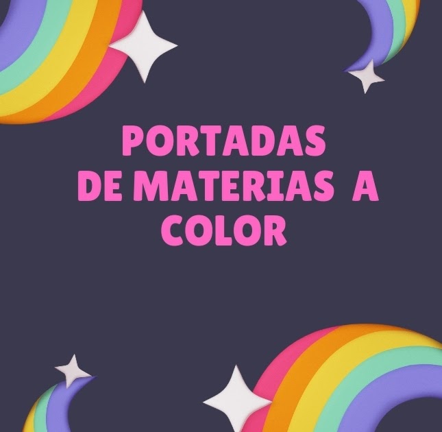 PORTADAS DE MATERIAS A COLOR | MATERIAL EDUCATIVO PRIMARIA