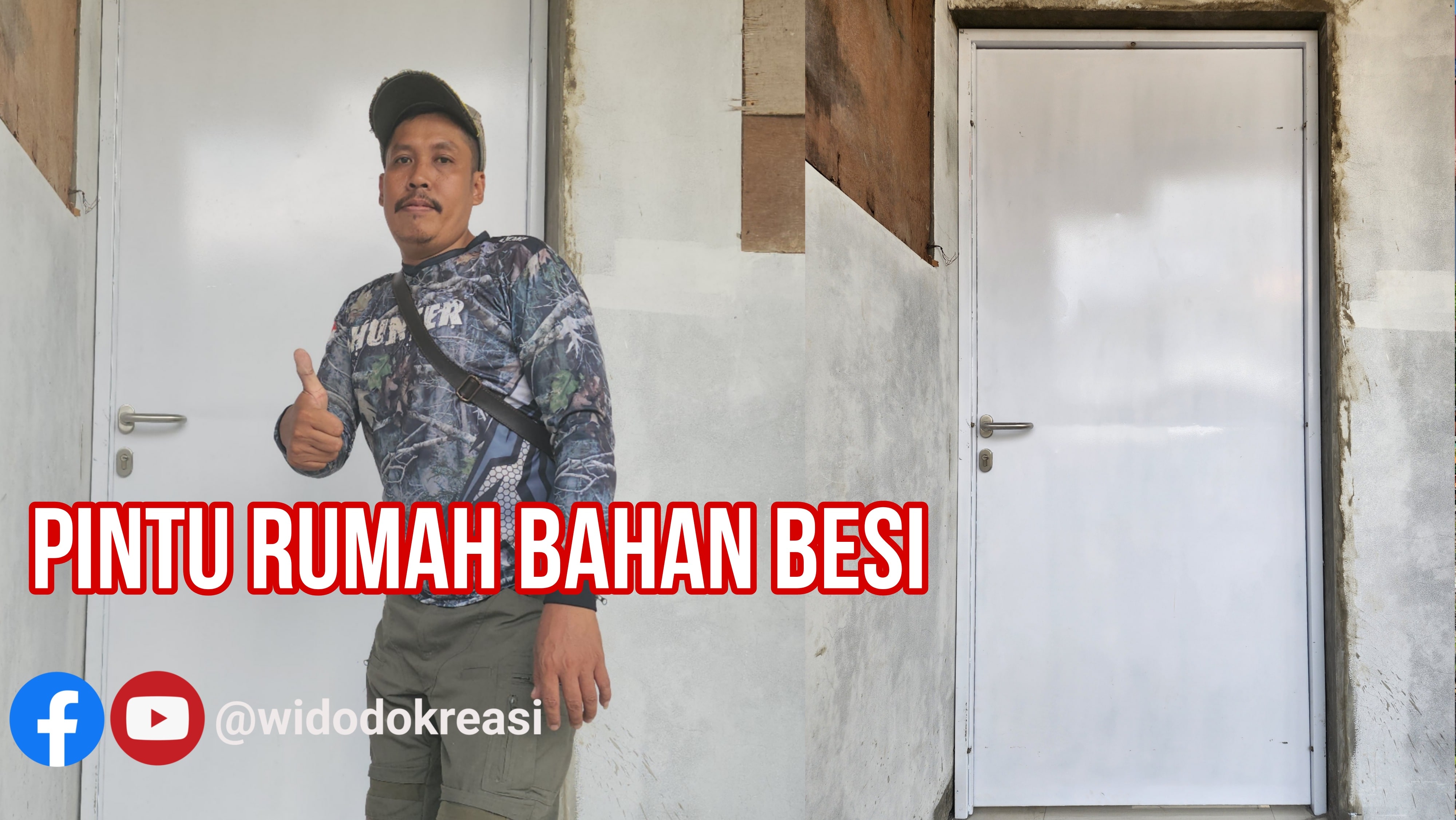 Pintu Plat Besi untuk Rumah terpasang di Puri Depok Mas