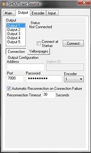 shoutcast-straming-output-settings