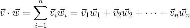 Dot product algebraic definition