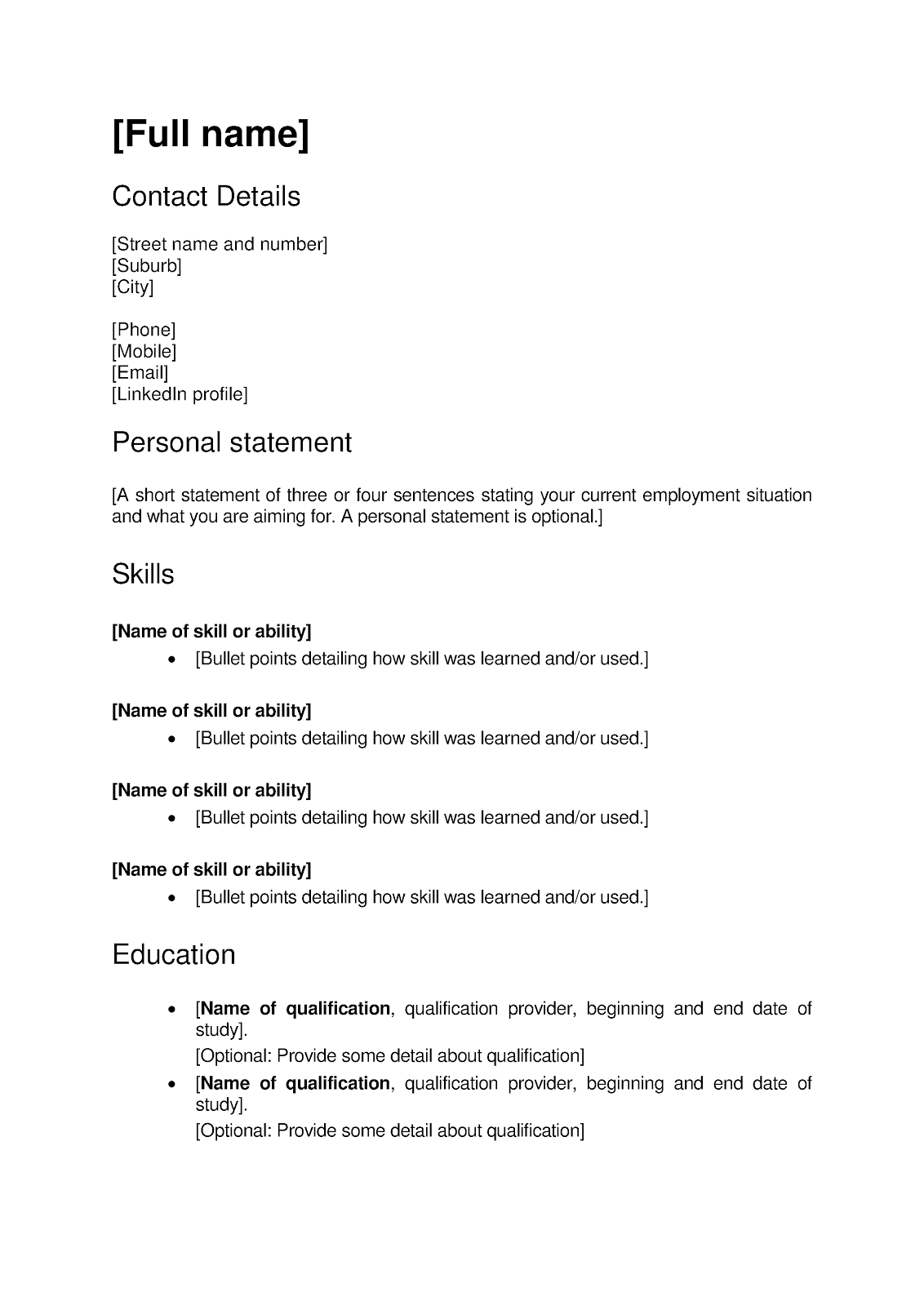 7 Contoh Cv Bahasa Inggris - guild jobs