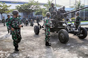 Antisipasi Serangan Musuh Melalui Udara Prajurit Petarung  Yonmarhanlan  I Laksanakan Drill Meriam 37 MM