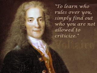 Quote attibuted to Voltaire (actually from neo-Nazi Kevin Alfred Strom)