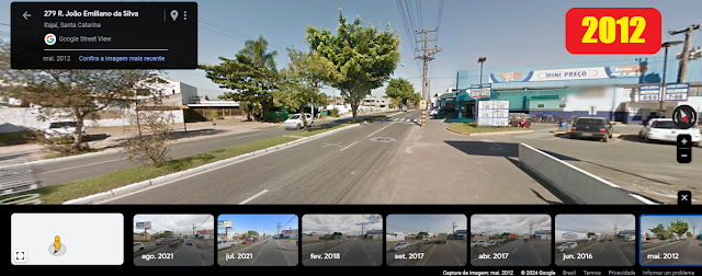 Google Street View agora permite escolher datas para visualizar ruas antes e depois.