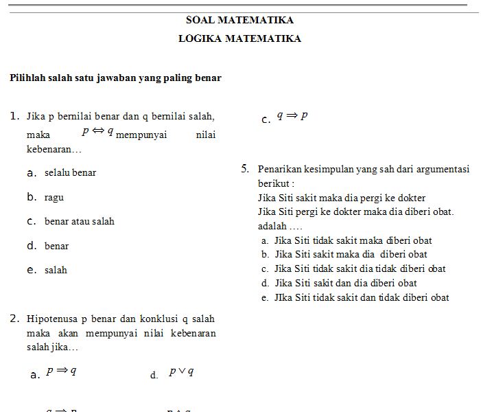 Contoh Makalah Matematika Kelas X - Mathieu Comp. Sci.