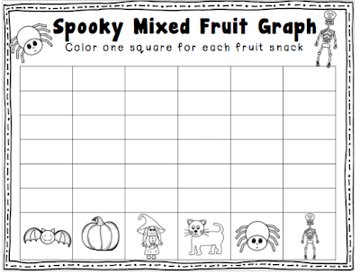 Time 4 Kindergarten Halloween  Freebie Spooky Fruit  Graph  