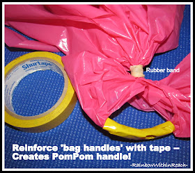 photo of: Details for Upcycled PomPom Shakers from Plastic Bag (via RainbowsWIthinReach)