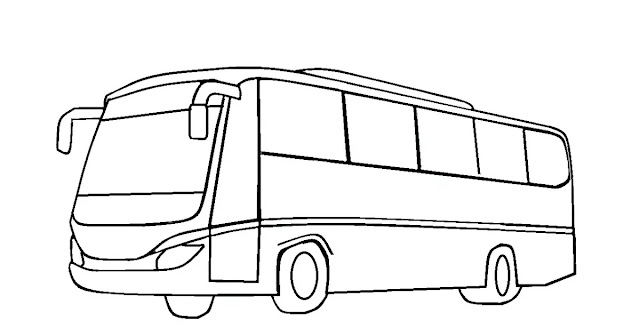 Menggambar Mobil Bus dengan Huruf B, U, S