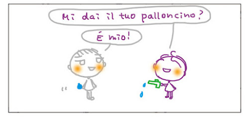 Mi dai il tuo palloncino? E' mio!