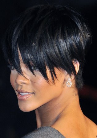 Rihanna short haircuts for black hair