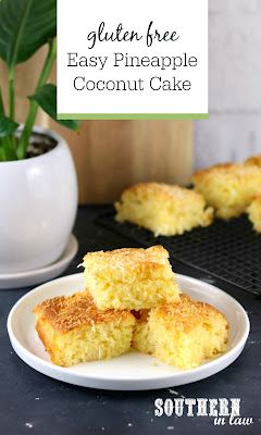 Easy Gluten Free Pineapple Coconut Cake Recipe