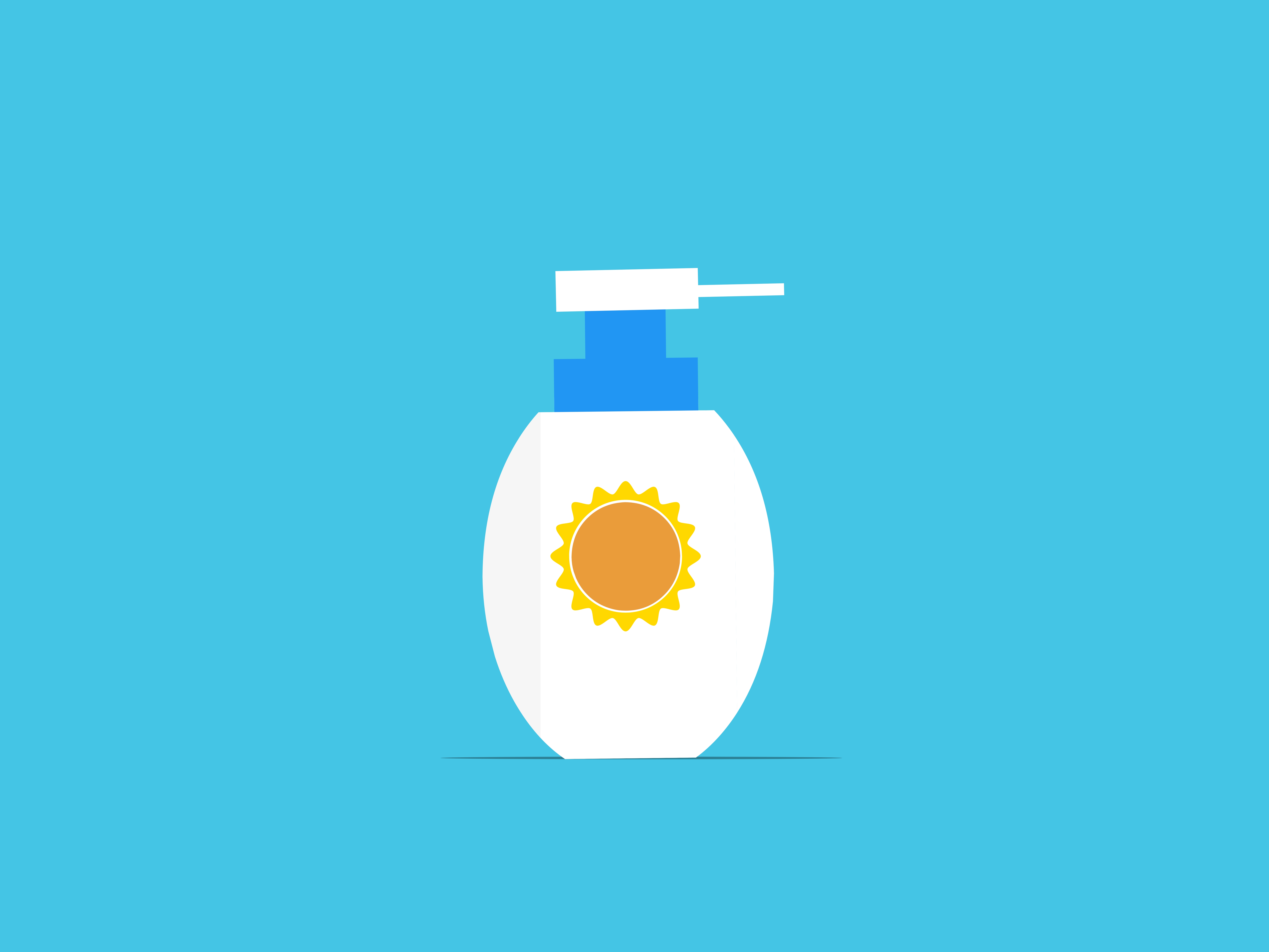 Sunscreen lotion graphic design