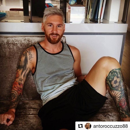 Lionel Messi Looks So Hot After Changing to New Blonde Hairstyle for New Season (Photos)