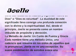significado del nombre Joelle