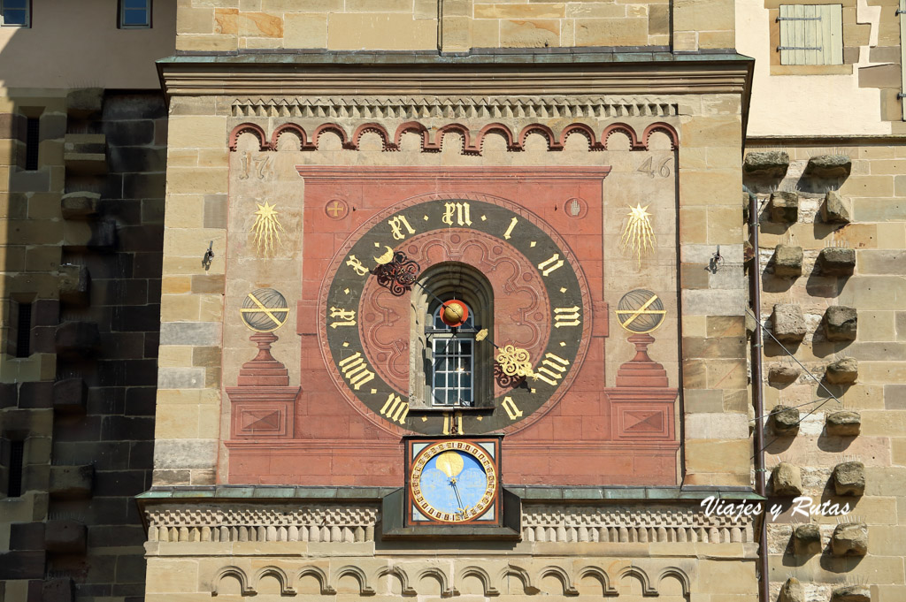 Reloj astronomico de la Iglesia de San Miguel de Schwäbisch Hall