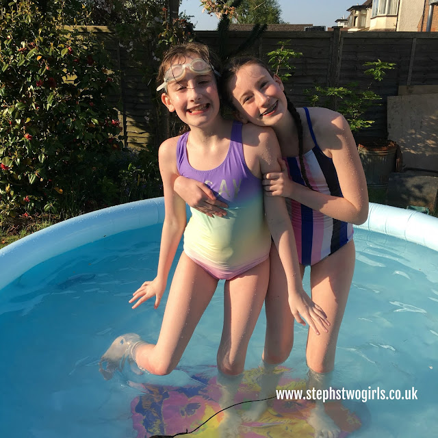 Stephs two girls in pool 2018