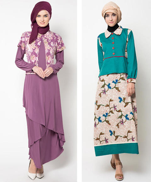 model baju jubah kombinasi