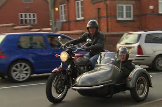 Jack in an old motorbike