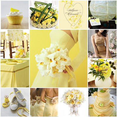 teal and yellow wedding