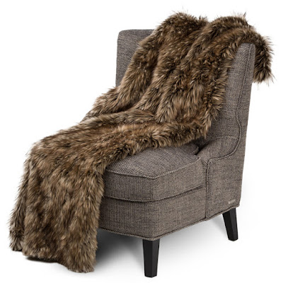 Braeburn Faux Fur Throw by Michael Amini