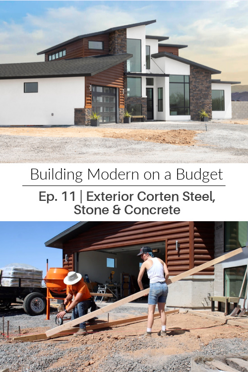 modern diy house home corten steel faux stone veneer concrete desert