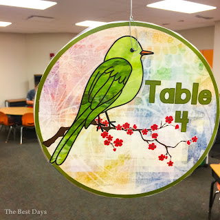 Watercolor Bird Table Signs