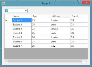 Filter data in datagridview according to combobox in c#