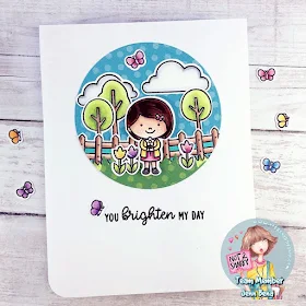 Sunny Studio Stamps: Spring Showers Spring Scenes Customer Card by Jenn Bena